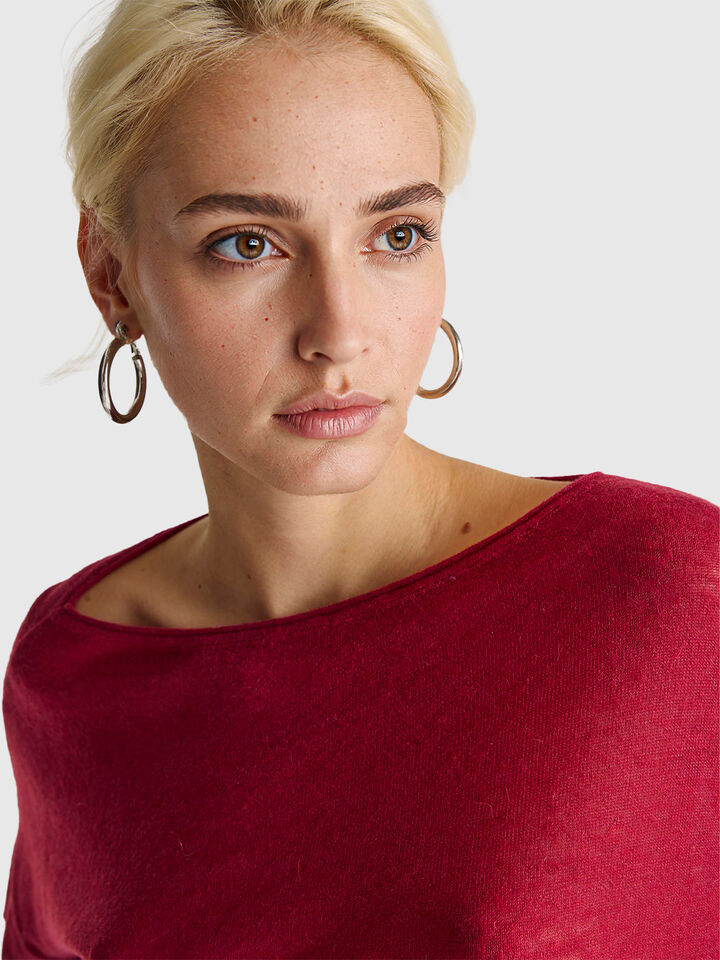 BOAT-NECK SWEAT.L/S Mulher image number 4